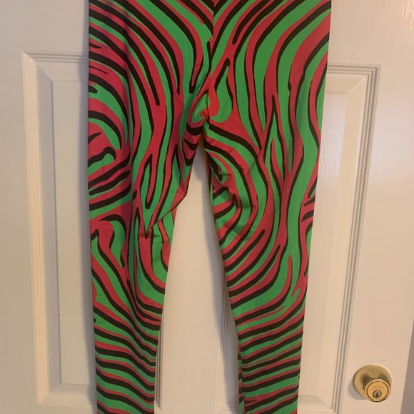 VERSACE WOMENS SPANDEX MULTI COLOR LEGGINGS SIZE 28 MEDIUM $700 - Picture 6 of 7